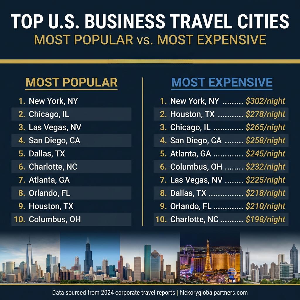 Top US travel Cities without hickory logo