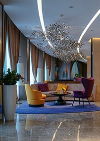 Hotel lobby interior. modern design style.